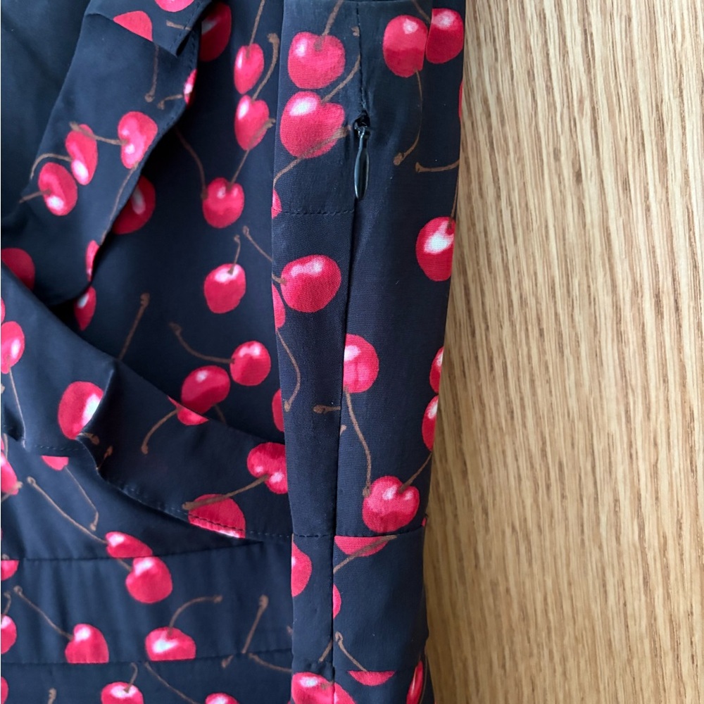J. Crew 100% Silk Cherry Dress - Picture 6 of 14